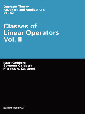 cover image of Classes of Linear Operators